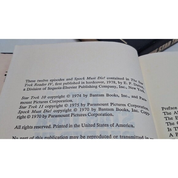 VINTAGE 1970’S THE STAR TREK READER VOLUMES 1 & 4 HARDCOVER LOT W DUST JACKETS - Picture 6 of 9